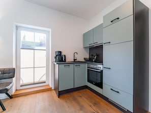 Fridge, oven, stovetop, dishwasher