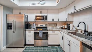 Microwave, oven, stovetop, dishwasher