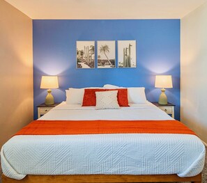 4 bedrooms, iron/ironing board, WiFi, bed sheets