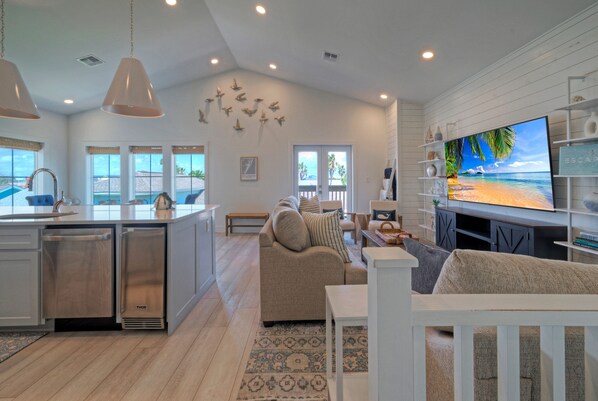 Smart TV - Luxury 4BDR Beach Retreat w/ Private Pool | Walk to Dining + Shops | Shore Thang (Port Aransas)