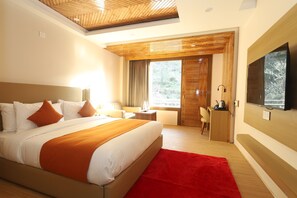 Premium Room | Laptop workspace, free WiFi, bed sheets, wheelchair access - Udit Regency by west western kasol (Bhuntar)