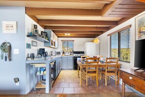 Fridge, microwave, oven, stovetop - Thumbe Butte Vacation Rental | 2-BR Chalet in the Mtns, Pup Friendly, Prescott | Incredible Mtn Views • 5min to Wsky Row (Prescott)