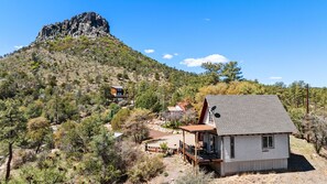 Exterior - Thumbe Butte Vacation Rental | 2-BR Chalet in the Mtns, Pup Friendly, Prescott | Incredible Mtn Views • 5min to Wsky Row (Prescott)