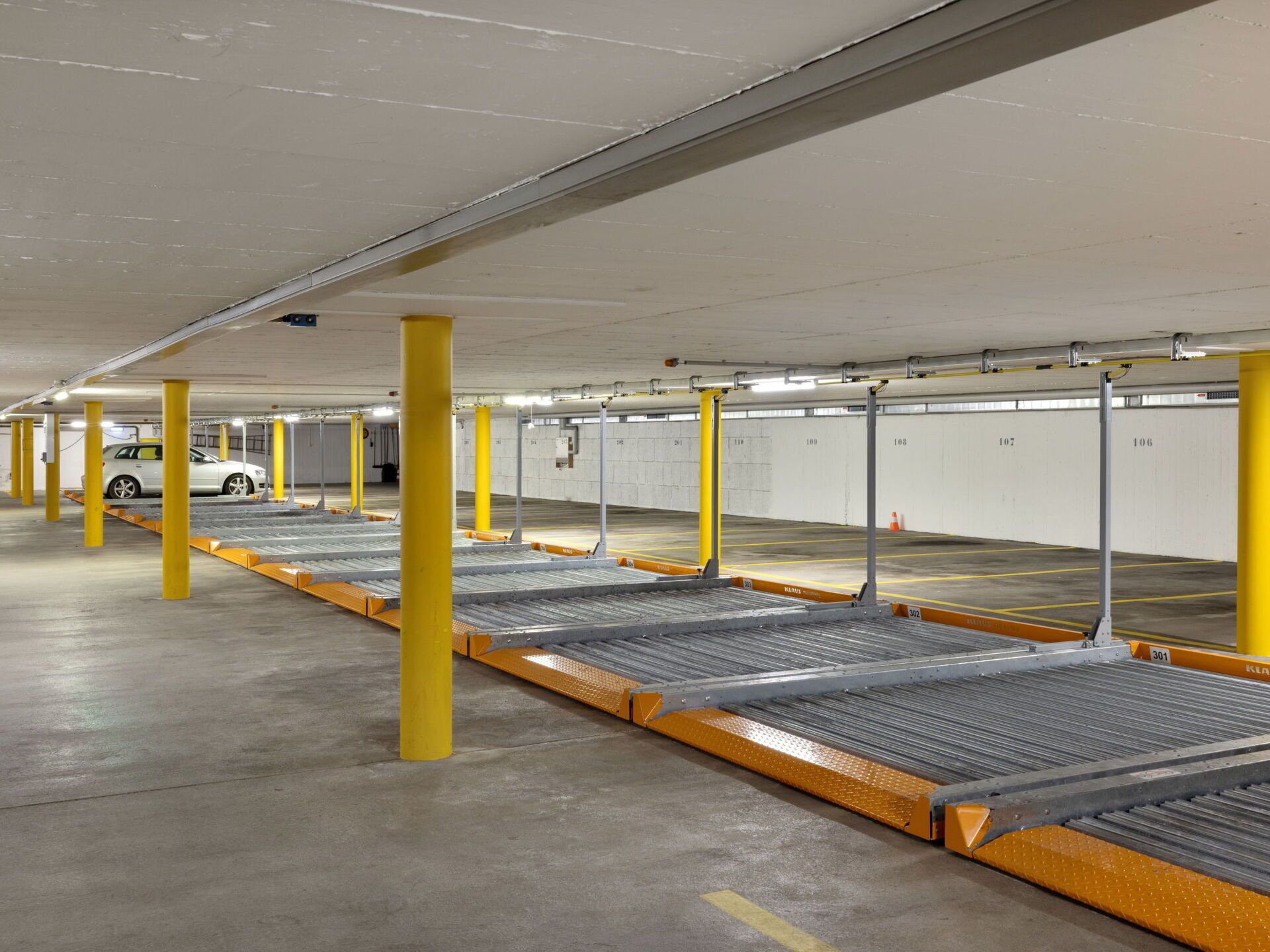 Sol, Composite, Parking, Terrain De Stationnement, Acier, Faisceau
