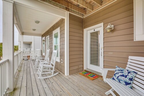 Steps to Beach: Gem w/ Views & Dock in Oak Island