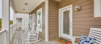 Steps to Beach: Gem w/ Views & Dock in Oak Island