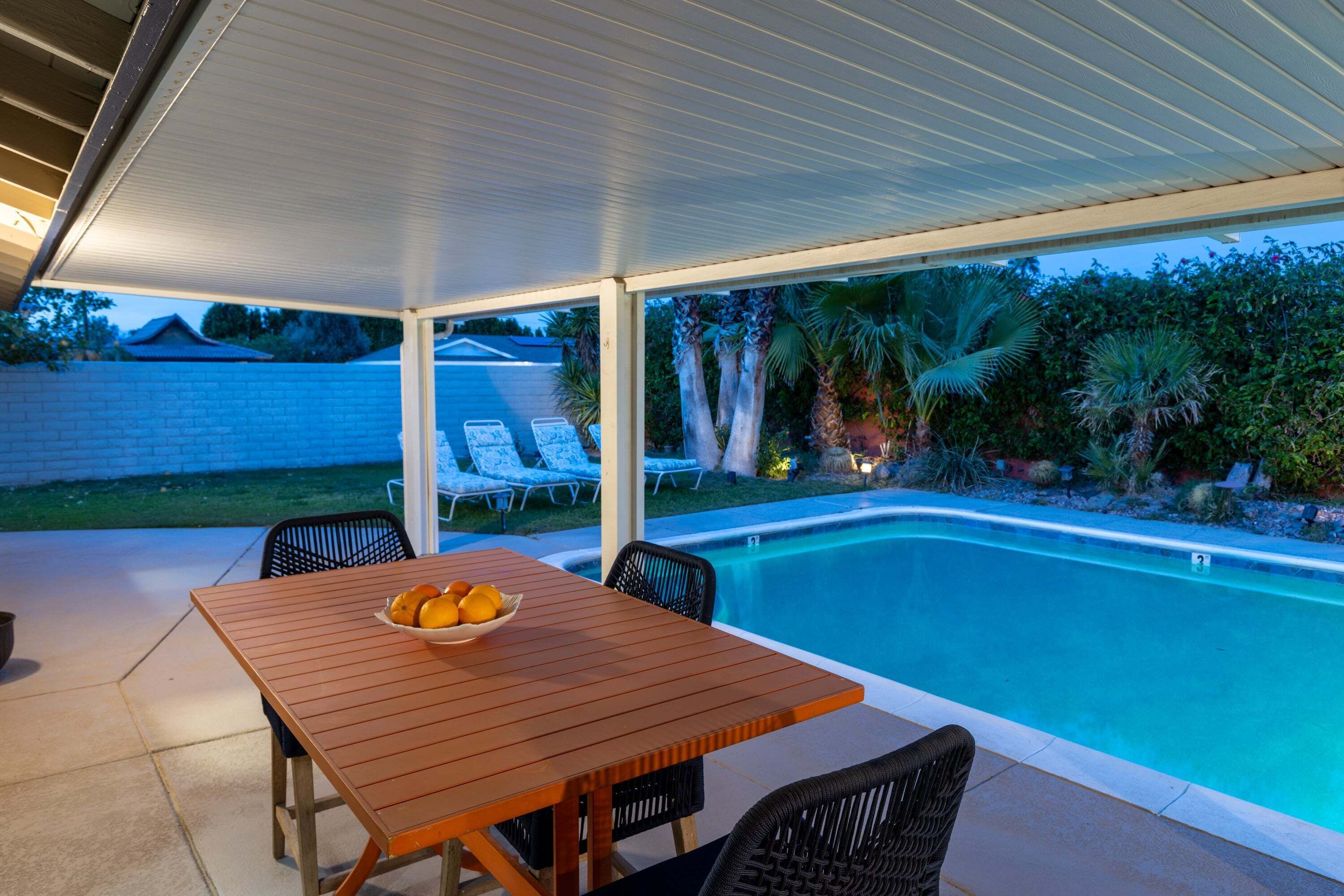 A heated pool