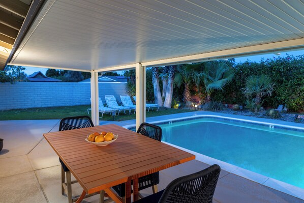 A heated pool