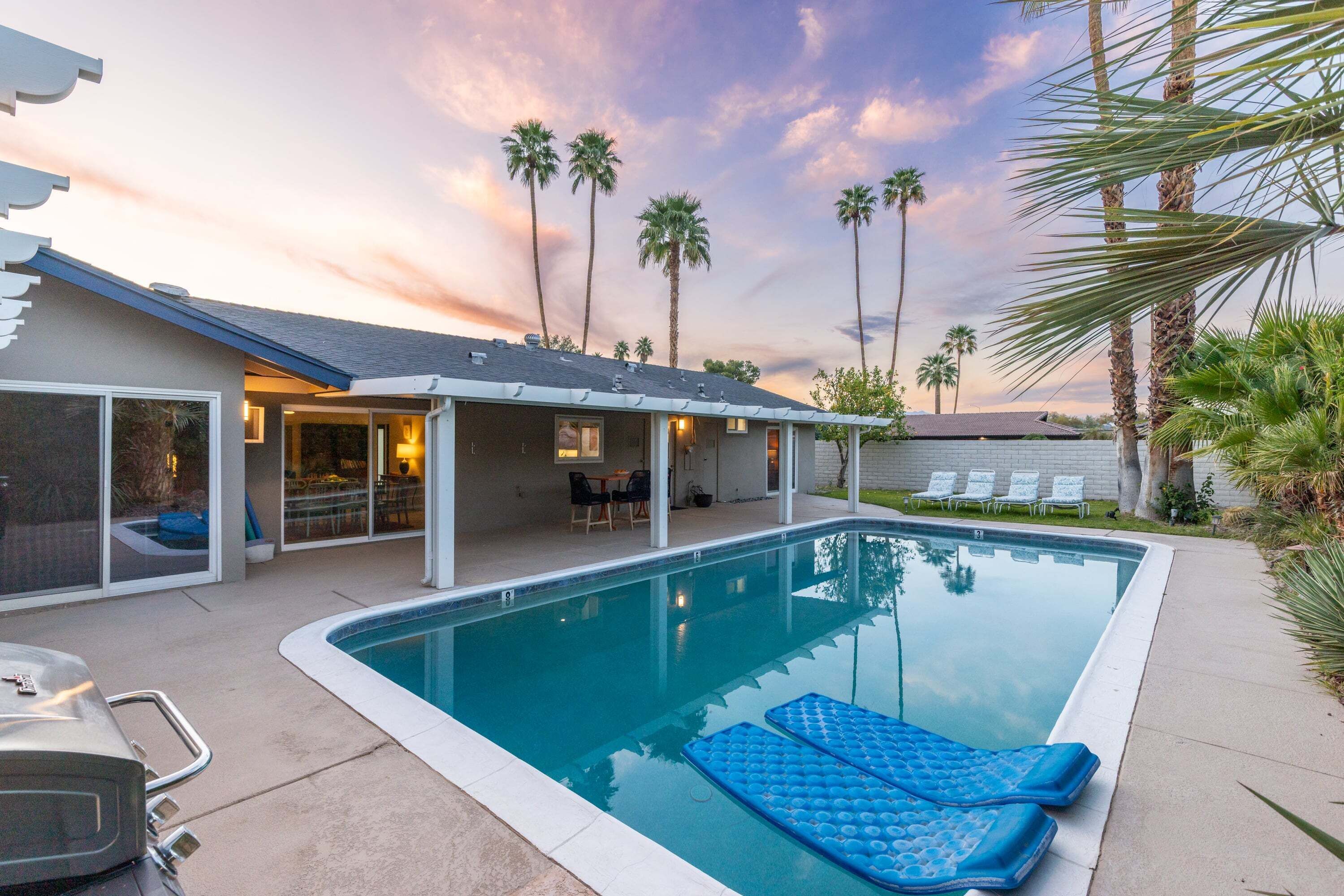 A heated pool