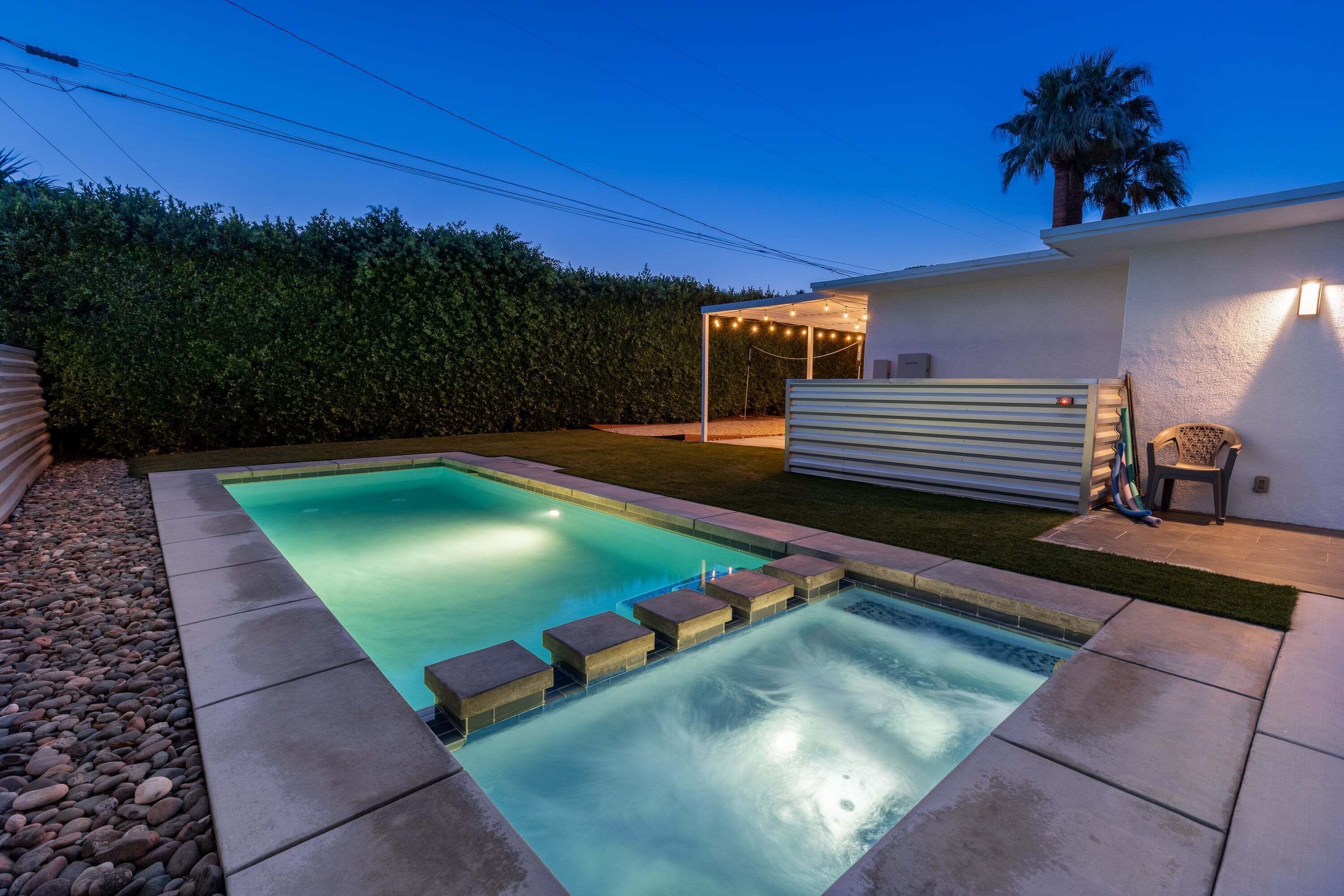 A heated pool