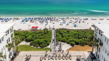 Private beach, white sand