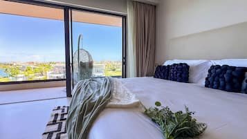 Vue depuis lâhĂ©bergement