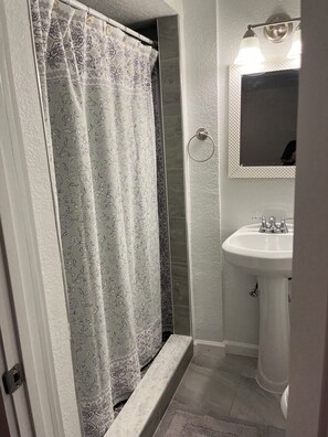 Shower, hair dryer, towels, soap - Condo on Homosassa River (Homosassa)
