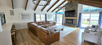 Modern luxury estate with private beach & dock!