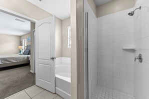 Hair dryer, towels, toilet paper