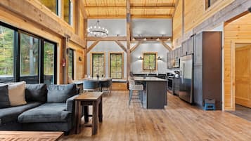 Smart TV, fireplace, video games