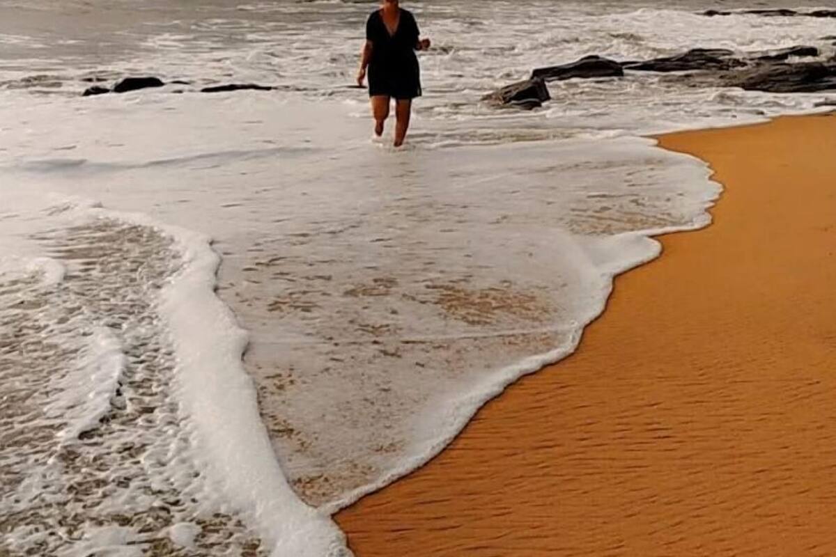 Utsikt mot strand/hav