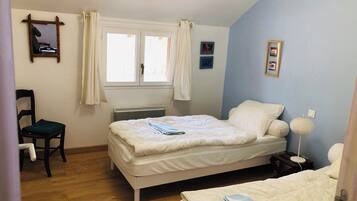 2 chambres, lit parapluie, Wi-Fi, draps fournis
