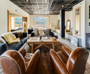 Living room - Chalet in Combloux With Mont Blanc Views (Combloux)