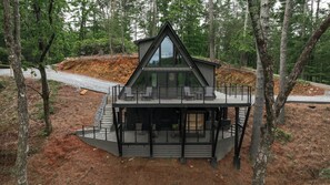 Exterior - A-Frame River Cabin with Mountain View’s, Private Hiking, Firepit & Sauna (Ellijay)