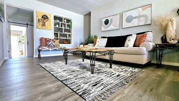 Smart TV, fireplace, printers