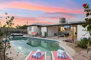 Outdoor pool, a heated pool