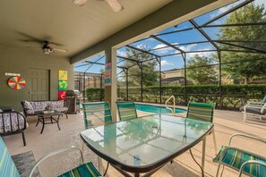 Outdoor dining - 5 Beds + Heated Pool  at Solterra Resort (Davenport)