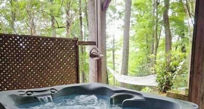Honeymoon cabin for 2 w/hottub 6mi to DT Asheville