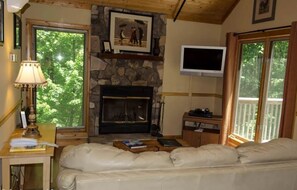 Cheminée, lecteur de DVD