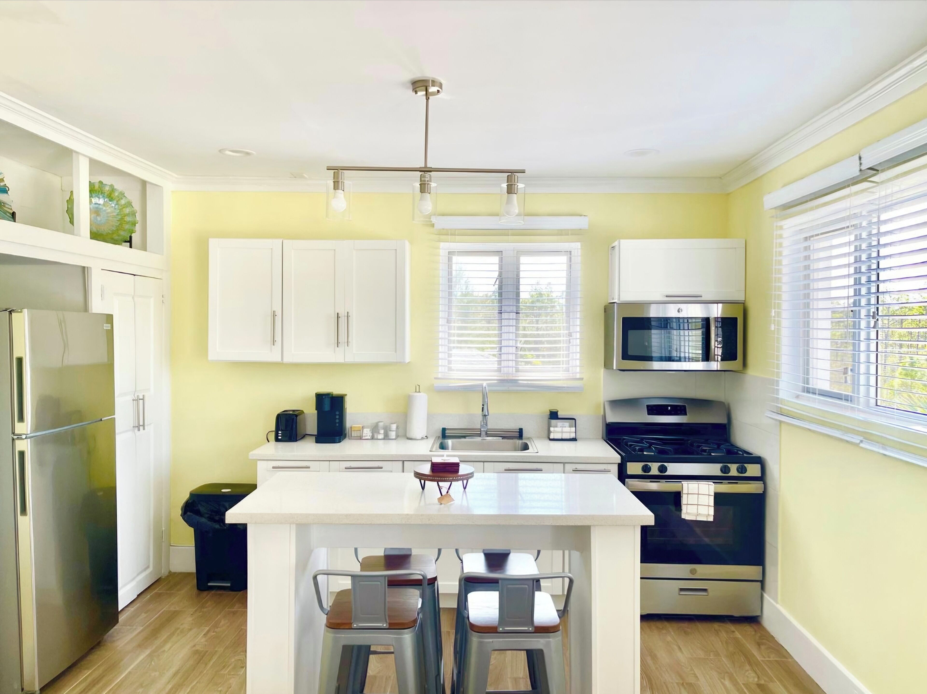 Microwave, oven, stovetop, paper towels