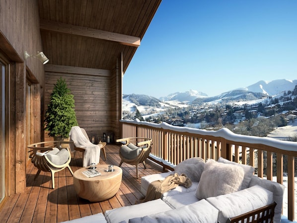 Apartment | Balcony - Pet-friendly Apartment in Prime Location (Megeve)