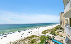 Sun-loungers, beach towels