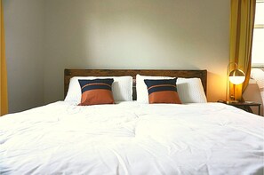 2 bedrooms, iron/ironing board, travel crib, WiFi