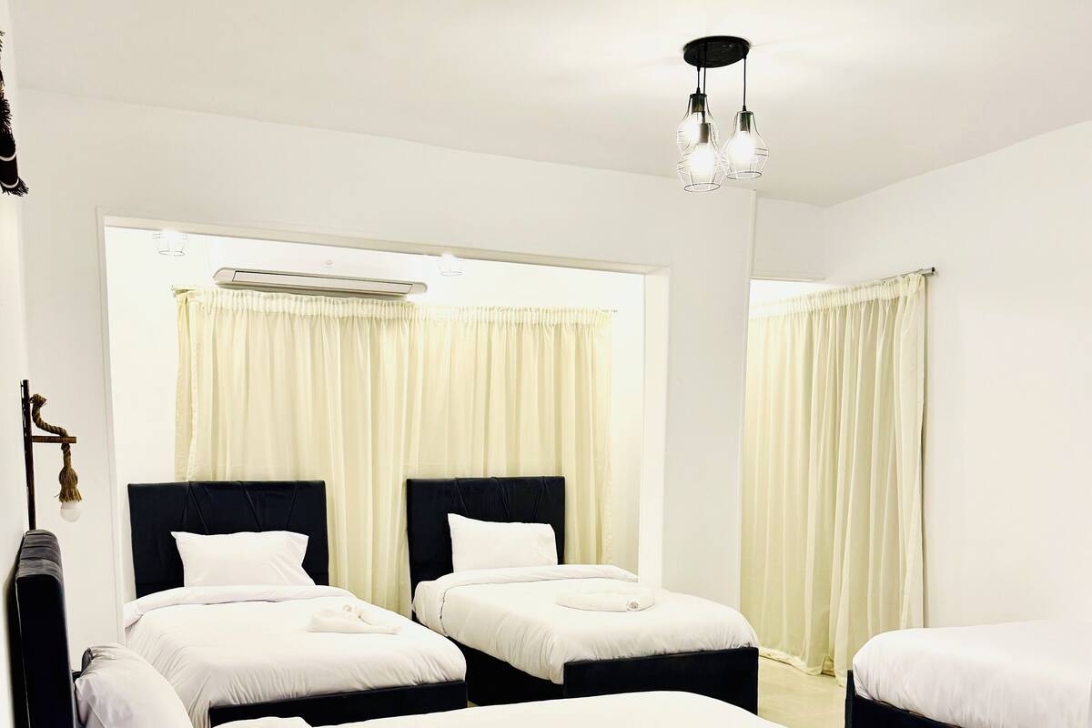 Comfort Quadruple Room, Mountain View | Premium bedding, down comforters, pillowtop beds, minibar