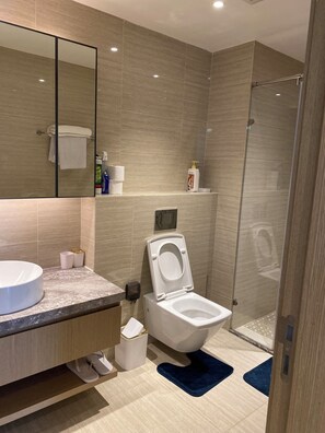 Towels, soap, toilet paper - Chic 1-bedroom apartment in wonderful Nairobi with AC, fitness room, WiFi (Nairobi)