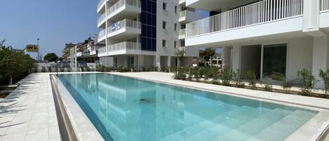A heated pool