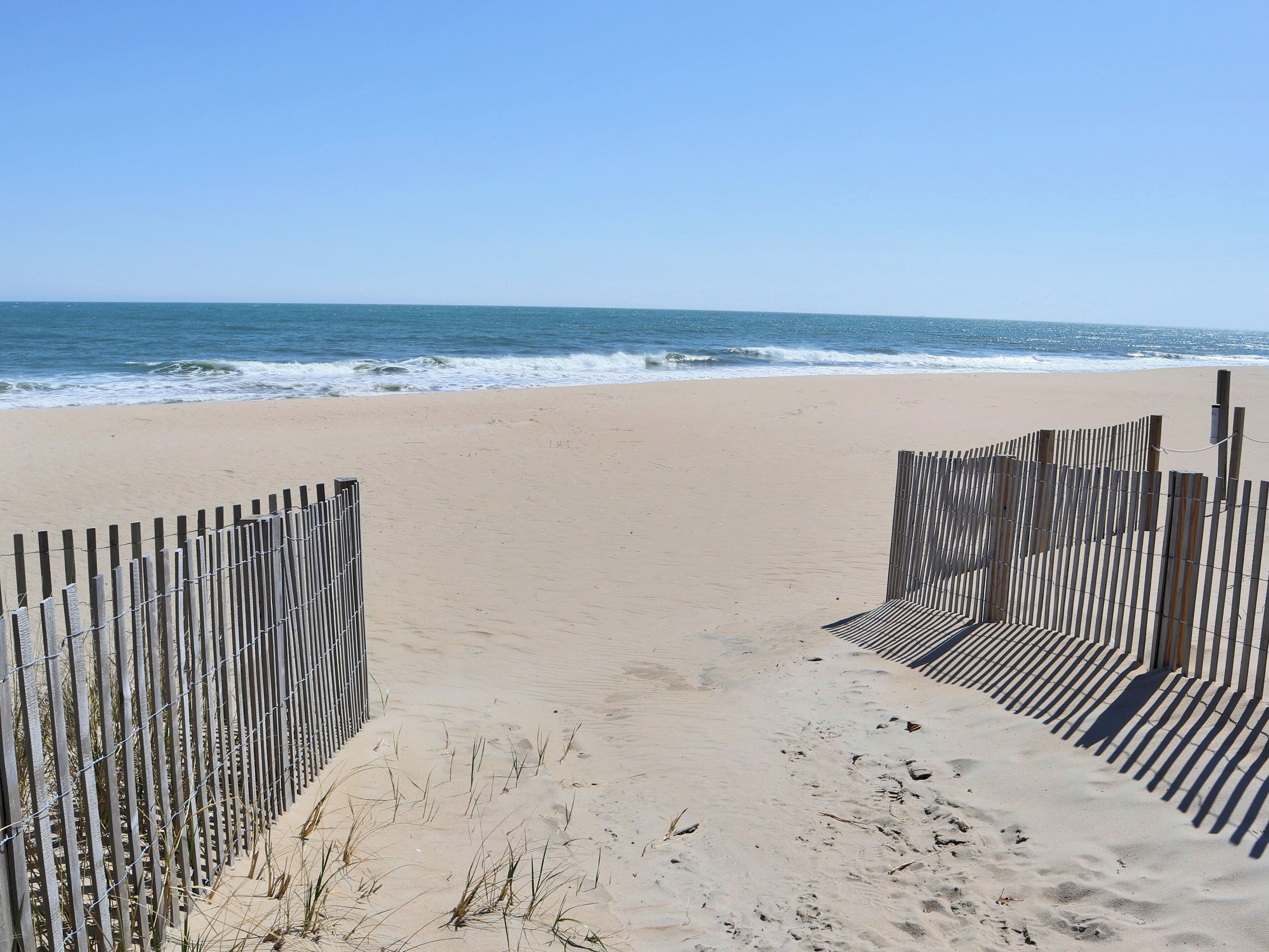 Plage, chaises longues