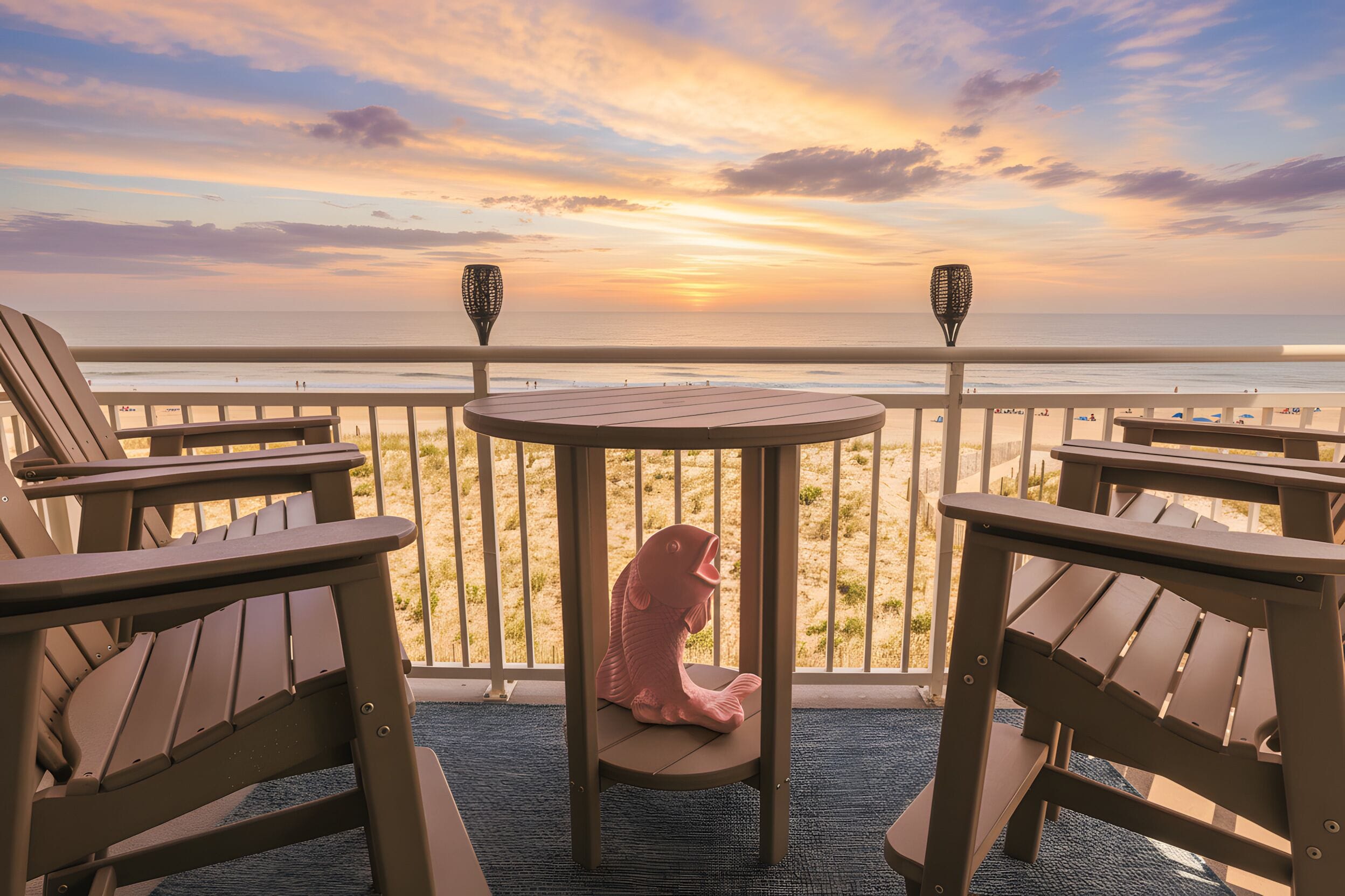 Ocean City MD Condo Vacation Rental | Open Balcony / Patio | Private Entrance