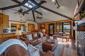 Smart TV, fireplace, video games