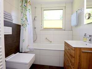 Hair dryer, towels