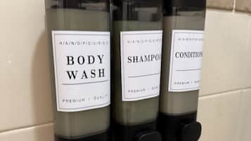 Towels, soap, toilet paper