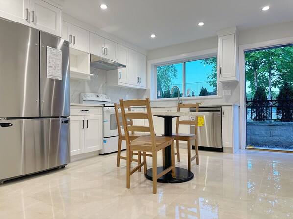 Microwave, oven, stovetop, dishwasher