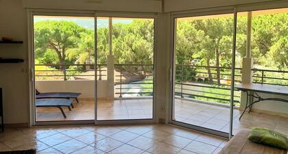 Calvi T3 of charm terrace 20m2 south west calm swimming pool garage Seaside