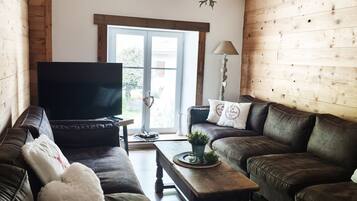 Televisión, reproductor de DVD, libros