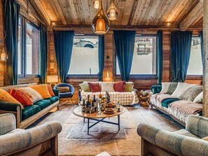 TV - Luxury 5-star chalet, 7 suites, 14 guests, hotel services (Plagne Villages)