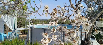Romantic Trullo for 2  sea view pool,peaceful garden rustic  authentic Puglia