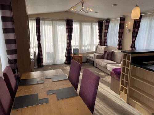 Larkspur lovely dog friendly caravan at Rockley Park, Poole Harbour, Dorset.