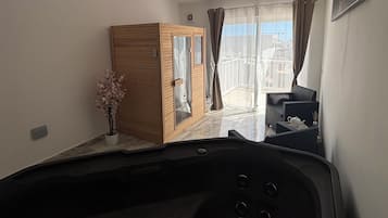 Apartamento superluxo, vista para a cidade | 1 quarto, cortinas blackout, ferros/tábuas de passar roupa