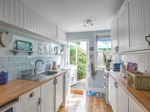 Dishwasher, high chair, cookware/dishes/utensils