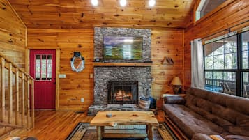 Smart TV, fireplace, video games